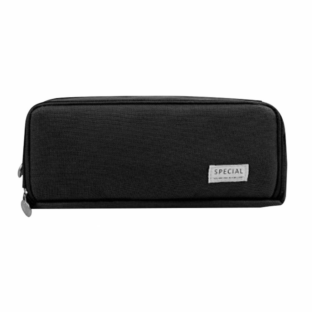 Large Capacity Multi-layer Pencil Case Korean Style Cloth Makeup Bag Simple Style Student Stationery Storage Bag
