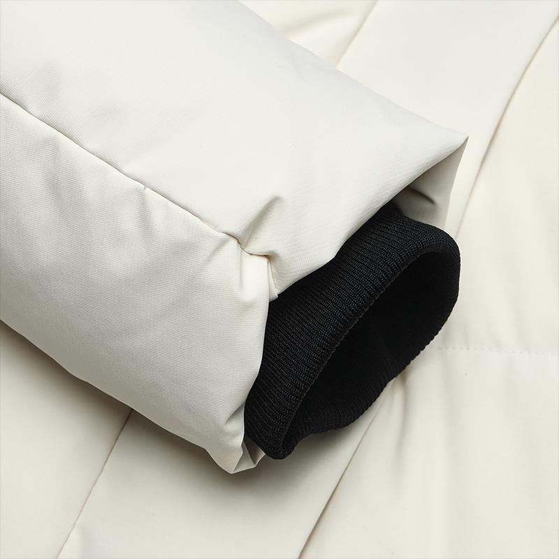 FILA Warm Versatile Long Hooded Down Jacket Women outerwear Mist-Lotus-White F11W443905FIV