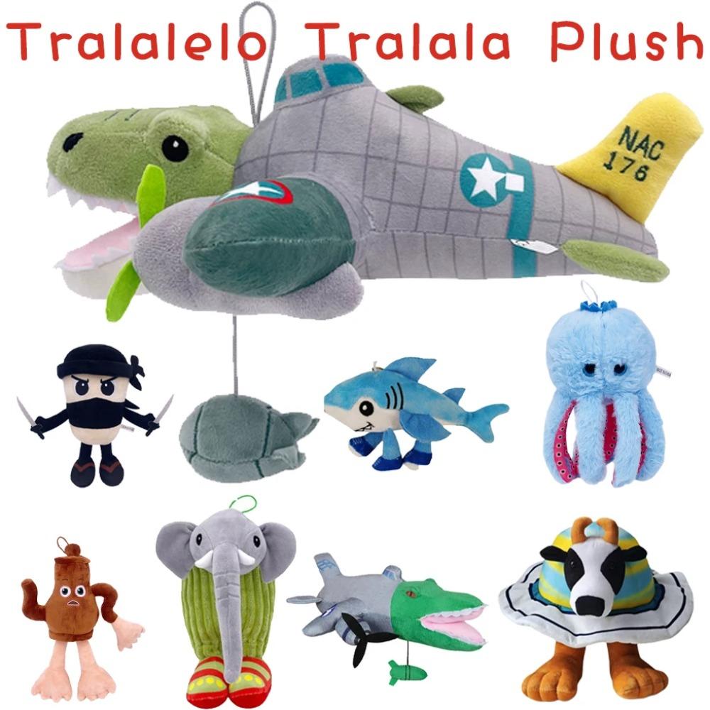 New Tralalelo Tralala Plush Toy Tungtungtung Sahur Plush Italian Brain Rot Animals SHARK Anime Plush Stuffed Dolls Toy Gifts