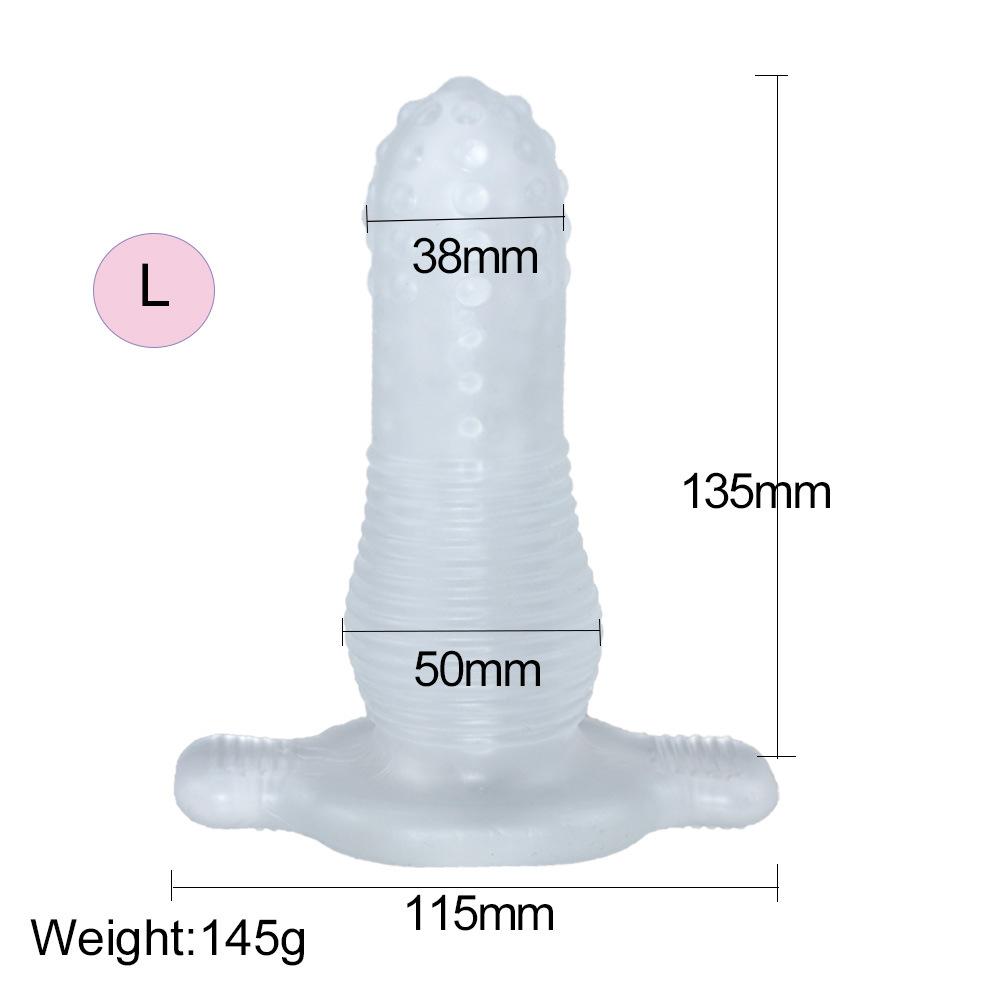 Dutá silikonová zátka Anální sex hračky pro ženy Muže Masáž prostaty Anální rozšiřující dilatátor Stimulátor Průhledné produkty pro dospělé