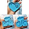 3 Pcs MOM DAD Love Charm Silicone Epoxy Resin Molds DIY Keychain Pendant Jewelry for Mother's Day Father's Day Craft
