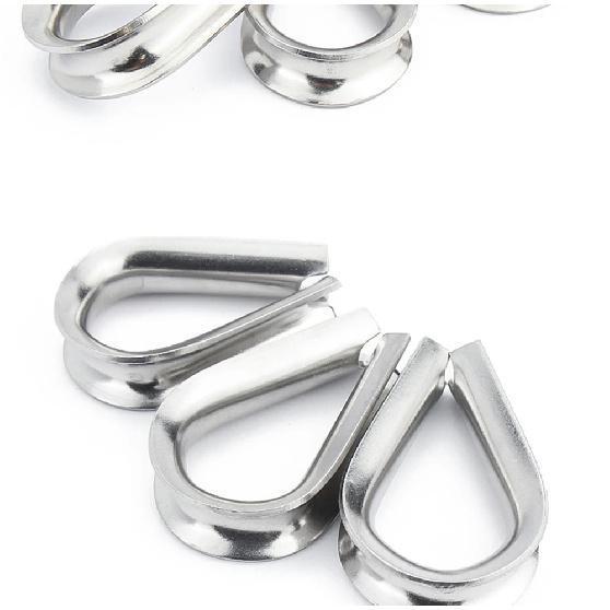 M2 M3 M4 M5-M6-M8-M10 304 Stainless Steel Cable Wire Rope Protective Sleeve  Chicke Riggingn Heart Ring Fixing Workpiece