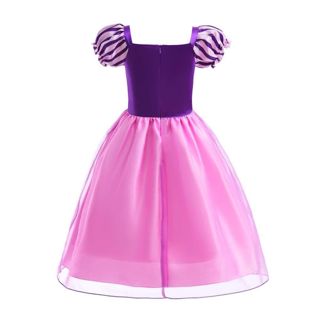 [Dressy Daisy] Kids Girls Princess Dress Rapunzel Style Costume Halloween Christmas Party 2 Years Old Rapunzel A (Dress + Accessories)