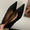 2025 Autumn New French Niche Thin Heel Low Heel Light Mouth Single Shoes Fashionable Simple Single Shoes