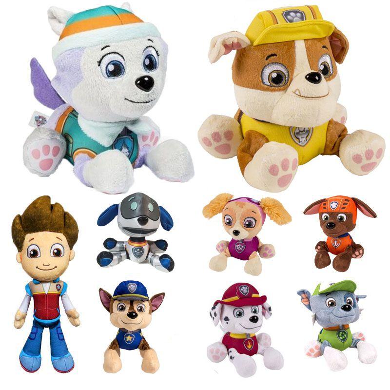 Patrol Plush Paw Toys Stuffed Doll Ryder Rubble Chase Rocky Zuma Skye
