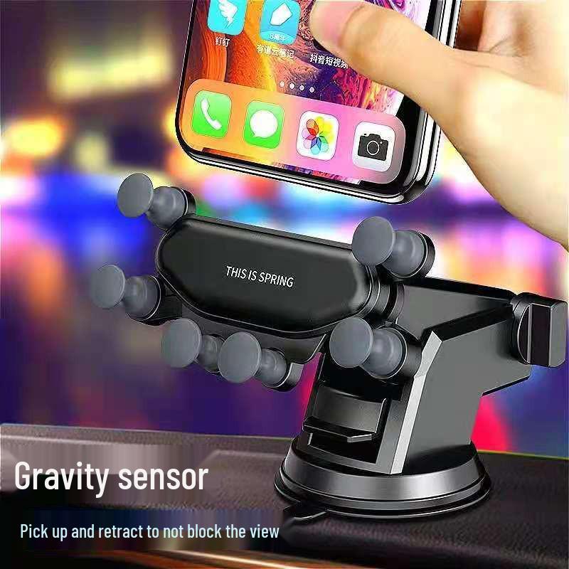 Gravity Car Phone Holder: Silent Six-Point Retraction, Weight-Reducing, Air Vent Mount for Stable Navigation