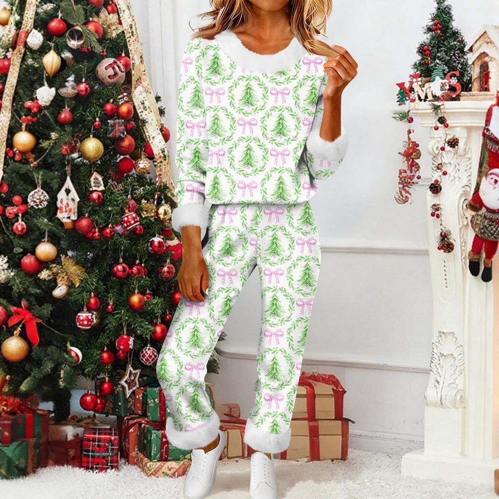 Damenmode Lässig Homewear Mode Lässig Bedruckter Cardigan Hemd Hosen Set