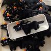 Novel Anime-Style Black Puppy Fuzzy Keychain | Scarf-Adorned Design Velvety Soft Texture | Durable Stitch Bag Pendant