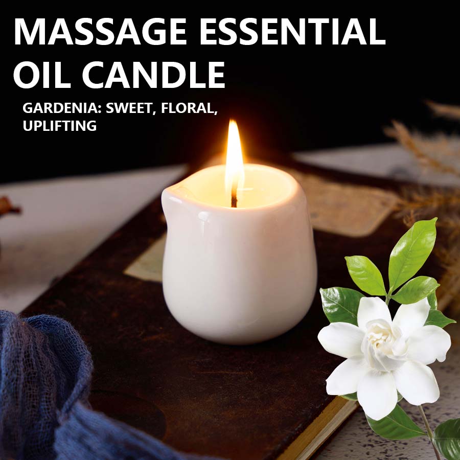 Fruity Scent Low Heat Massage Oil Candle Ultra Hydrating Body Care with Coconut Wax Oil 1.69 Oz Home Decor Valentines