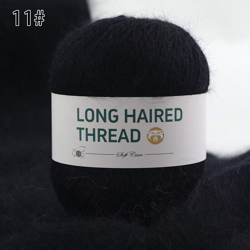 Filato di Pile di Visono a Pelo Lungo 50G Cappello Sciarpa Giacca Lavorati a Mano Moda Autunno Inverno Filato