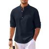 Men's Shirt Long-sleeved Stand-up Collar Open Button Pineapple Plaid Shirt Men's Casual Shirt Top