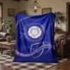 Leeds United Football Print Flannel Blanket Soft Warm Sofa Bed Throw Blanket For Home Office Bedroom