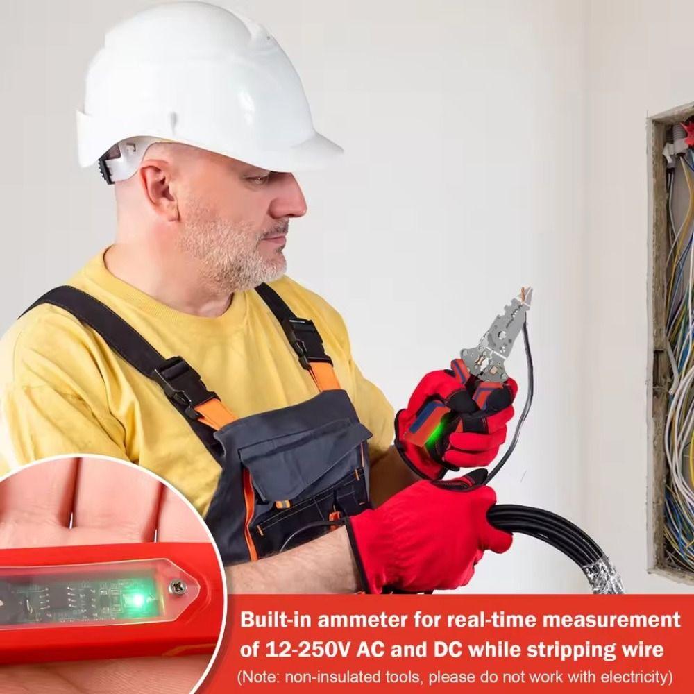 13 In 1 Voltage Tester Plier with Anti Slip Handle Adjustable Cable Cutter  Hand Tools