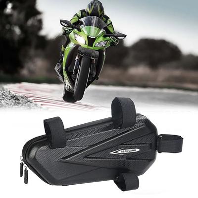 Elektrinis dviračio pakabinamas krepšys Motociklo rėmas Hard Shell šoniniai krepšiai EVA + PU juodi motociklo šoniniai krepšiai vandeniui atsparus krepšys