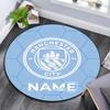 Custom Name,Man City pattern round rug,Carpet Rug for Living Room Bedroom Playroom ,Non-slip Floor Mat,Holiday Gifts and Birthday Gifts.