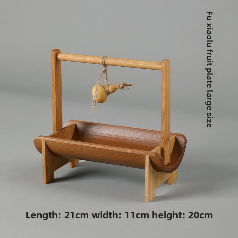 

Фруктовая тарелка для закусок в китайском стиле, бамбуковая корзина с ручкой, ретро блюдо для орехов и семян, контейнер для хранения продуктов, сервировочное блюдо