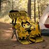 Bendy and the Ink Machine Theme Printed Blanket - Perfect for Couch, Bed, Travel & Outdoor Use | Machine Washable, Cozy & Durable.