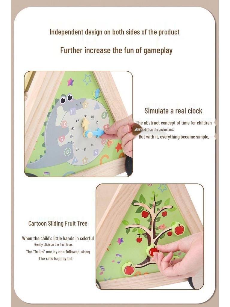 Children's Wooden Multi-Functional Xylophone Walker with Anti-Rollover Design