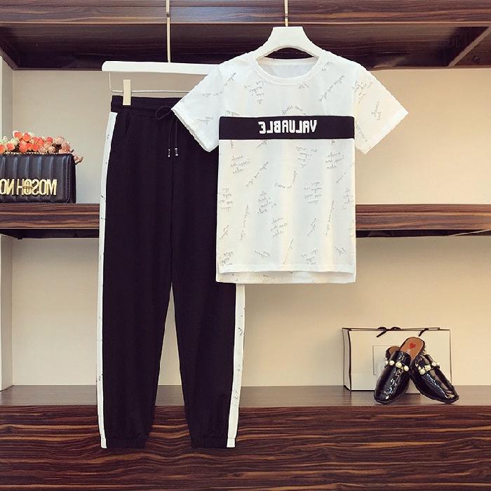 2025 Spring Women’s Casual Sport Sweatshirt & Pants Set - Round Neck, Age-Reducing, Trendy Two-Piece.