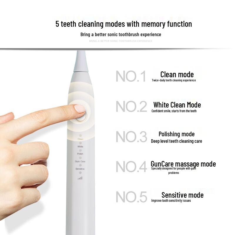 SHZH-039 Rechargeable Sonic Electric Toothbrush CN plug (adapter included)