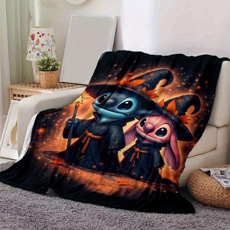 1 pièce Couverture imprimée Stitch - Douce, Couverture toutes saisons pour bureau, Cadeau personnalisé avec design cartoon adorable