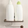 Bathroom Shelf Adhesive Wall Mount Space Efficient Storage Organizer for Towels Toiletries Toilet Paper Holder