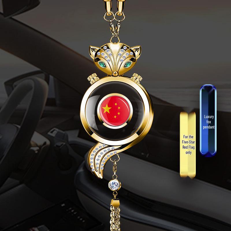 Fox Crystal Car Air Freshener Pendant - Rearview Mirror Hanging Ornament