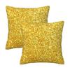 Gold Glitter 2 Pcs Square Pillowcase Pillow Cover Cushion Decor Comfort Throw Pillow For Home Bedroom