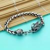 Retro Fashion Male Thai Silver Bracelet 925 Sterling Silver 8 Mm20cm Wide Bracelet Real Solid Silver Dragon Bracelet Man Jewelry