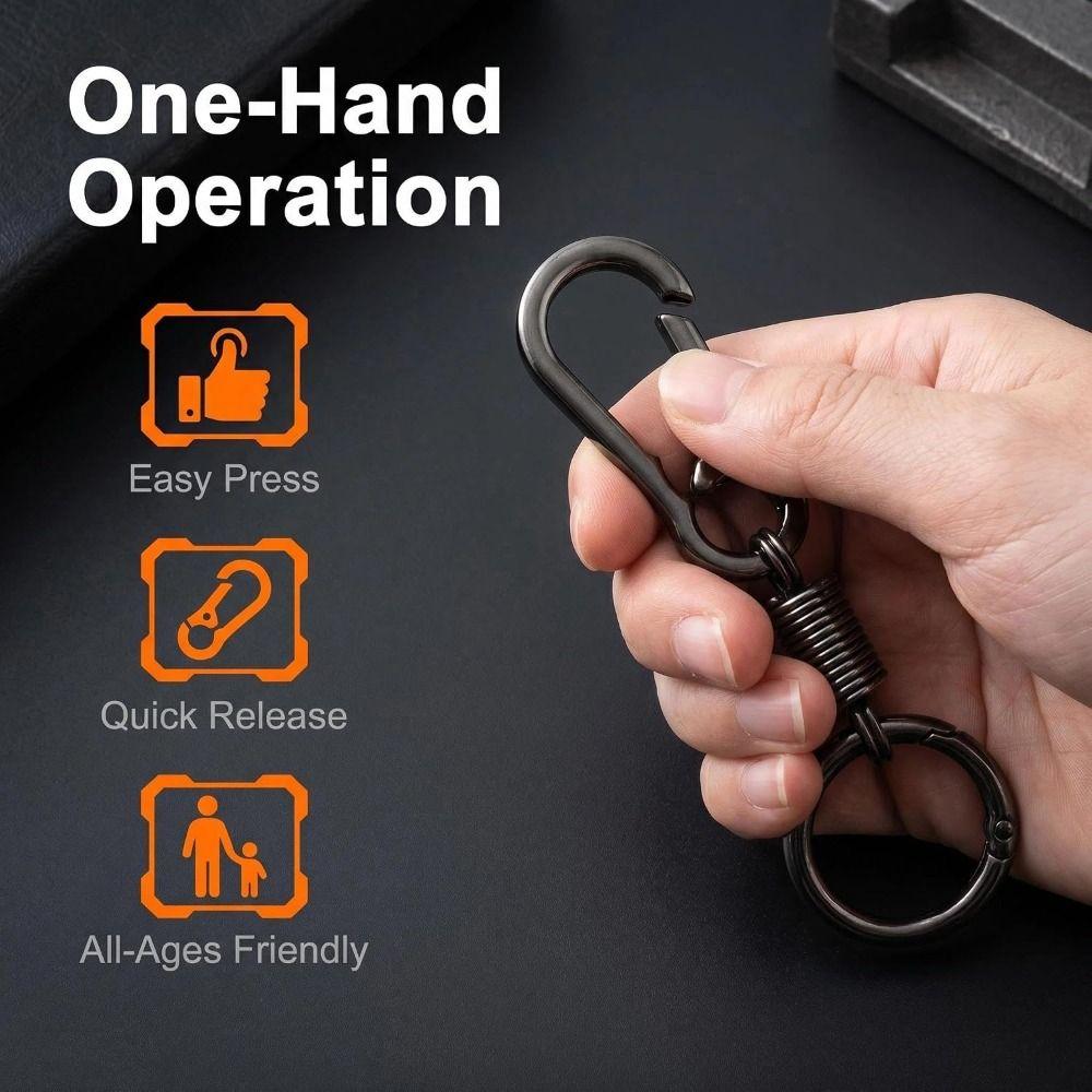 10pcs Multi-Functional Metal Keychains Lightweight Zipper Clips Portable Key Ring Clip Bag