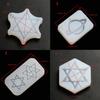Shiny Glossy Six-pointed Star/Little Planet Keychain Silicone Epoxy Resin Mold DIY Pendant Jewelry for Halloween Gift
