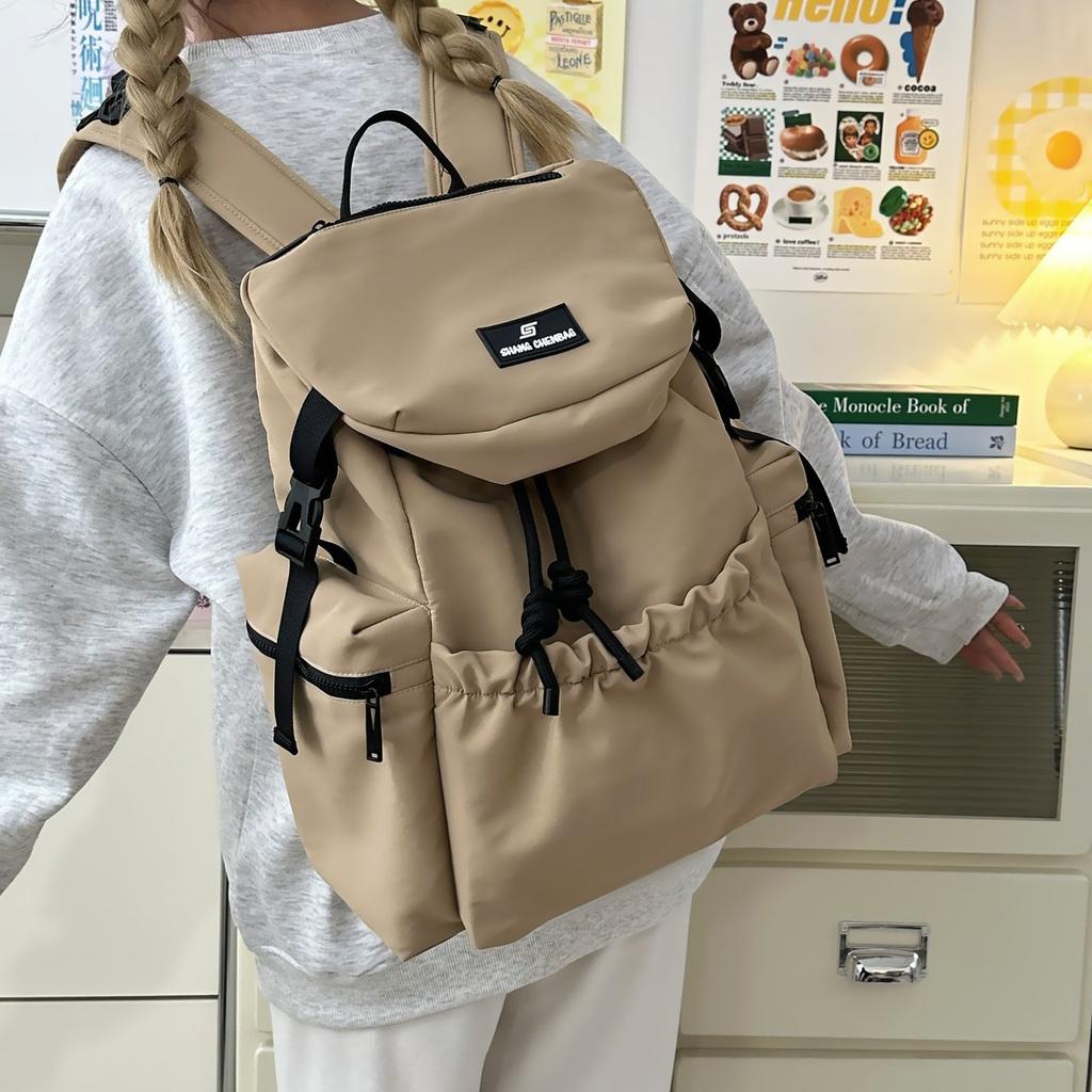 2025 Nova Mochila Casual de Viagem de Grande Capacidade com Duas Alças Mochila Escolar para Estudantes Universitários e do Ensino Médio Mochila para Uso Externo e no Trajeto Bucke