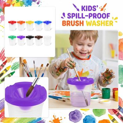 Children's Pen Holder And Colored Plastic Pen Holder Avoid Pouring Out The Pen Washing Cup