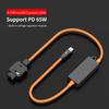 DTAP To USB C Braided Power Cable 65W PD Fast Charge for V Mount Battery Camera Phone