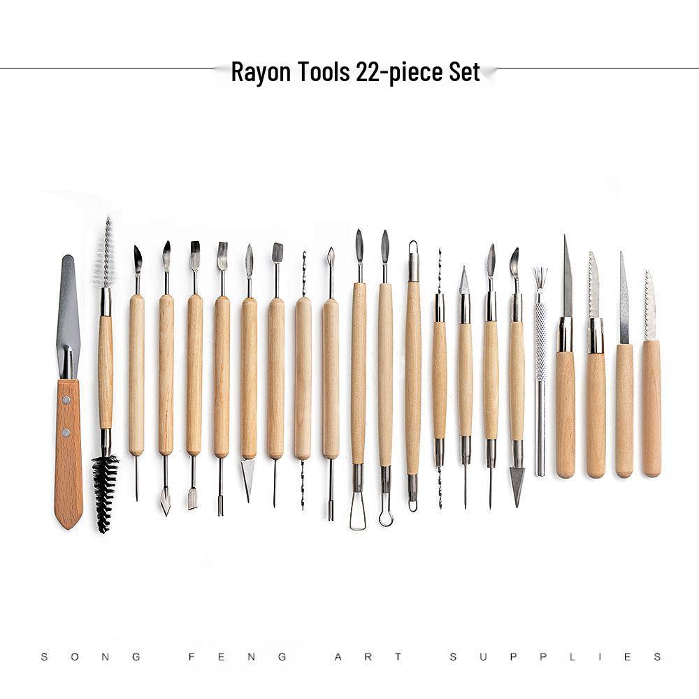 30-Piece Polymer Clay and Pottery Tool Set for Sculpture and Carving