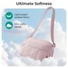 Fashion Puffy Crossbody Bag Waterproof Adjustable Tote Bag Solid Color Large Capacity Travel Handbag for Women