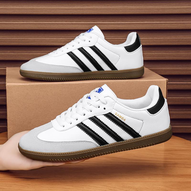 Sapatos de Três Listras 2025 para Homens Retro Branco Agam Tênis Esportivos Sapatos Rasos Casuais com Todos Leves Sapatos da Moda para Mulheres