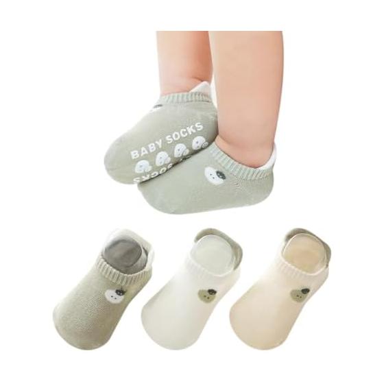 [HAYAHARU] Baby socks, 3-pair set, baby socks, spring/summer, non-slip, baby socks, boys, girls, socks, ankle, children, crew length, antibacterial,