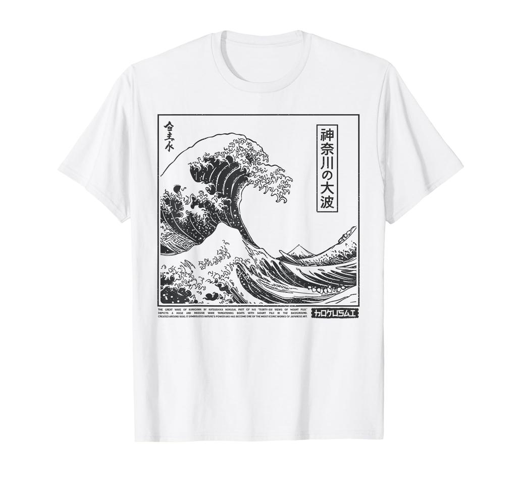 Den store bølgen i Kanagawa Retro 80-tallet 90-tallet Kanagawa-bølgen Japansk T-skjorte