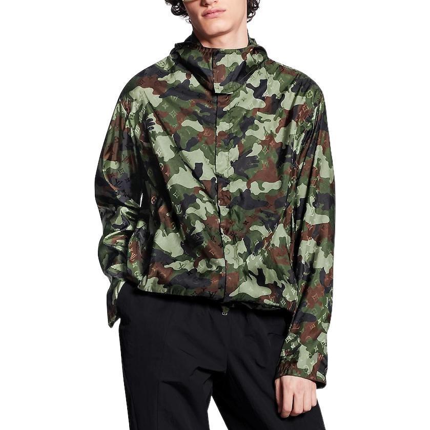 Louis Vuitton 2000s camo hooded windbreaker 1A7X5J