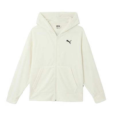 Solid Color Logo Embroidered Comfortable Casual Loose Jacket Women Jackets White 688716-70