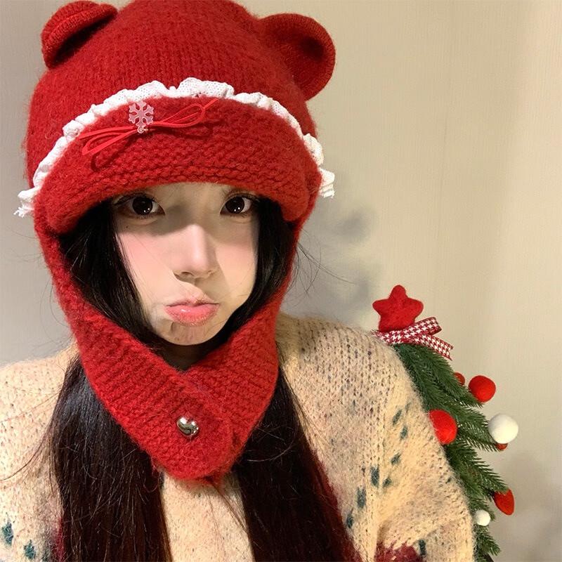 Cute Bear Ear Winter Knitted Hat