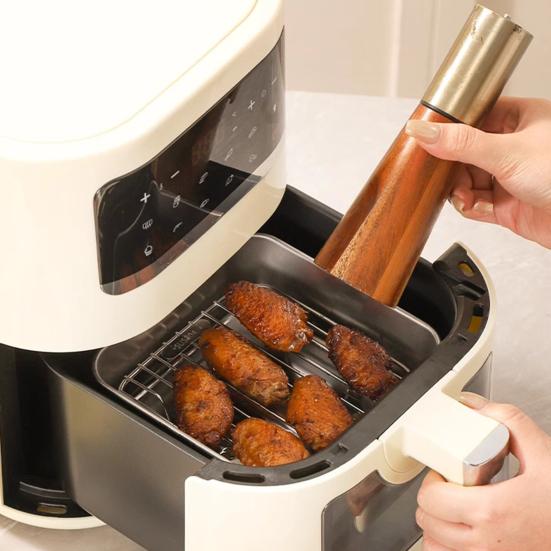 Stojan do horkovzdušné fritézy Nerezový grilovací rošt Odolný proti rzi Opakovaně použitelný Pečení