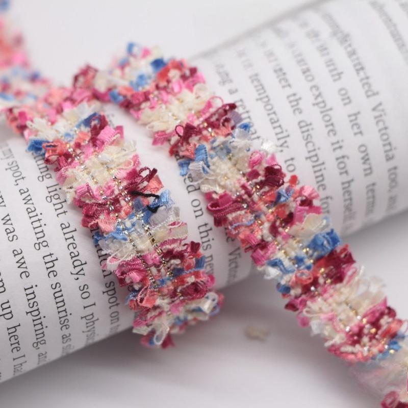 90Yards 1.5cm Vintage Embroidered Lace Ribbon Fabric Sewing Lace Trim Handmade Costume Dress Sewing Trimmings Wedding Decoration