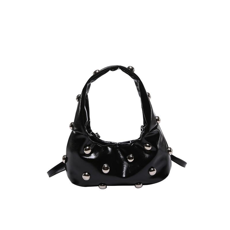 Ielgy Korean Version Fashion Rivets Unique Fashion Niche One-Shoulder Messenger Underarm Bag