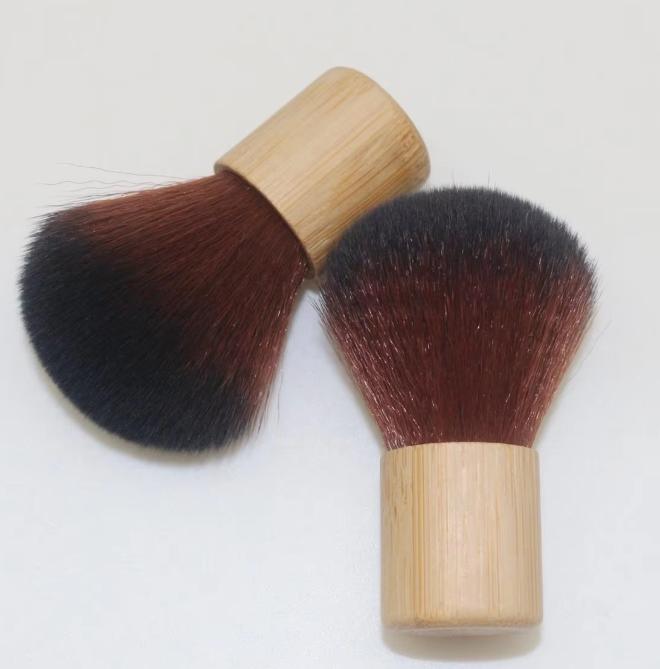 1PC Flat Top Kabuki Brush Synthetic Hair Foundation Makeup Brush with Handle for Face Powder Application коричневый