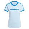 Graphic Badge Slim 3-Stripes Tee Clear Sky Female IZ2674
