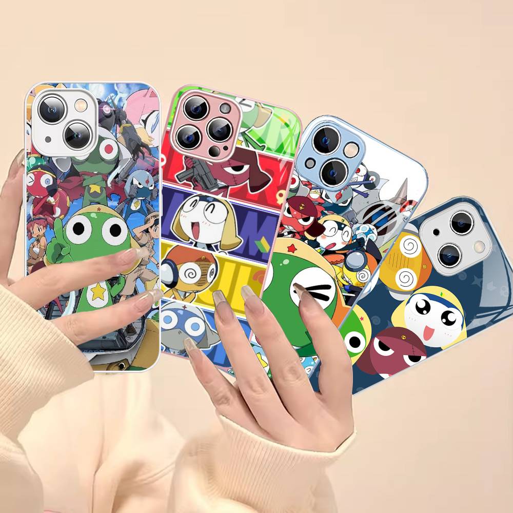 Keroro Frog Cool Gunsou Sergeant Tempered Glass For Iphone 14 13 12 11 Pro Mini XS MAX 14Plus X XS XR Fundas