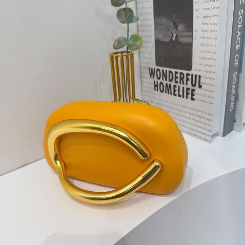 Trendy Classic Round Box Clutch Bag Dinner Bag Acrylic Bag Retro Metal Handle Shoulder Crossbody