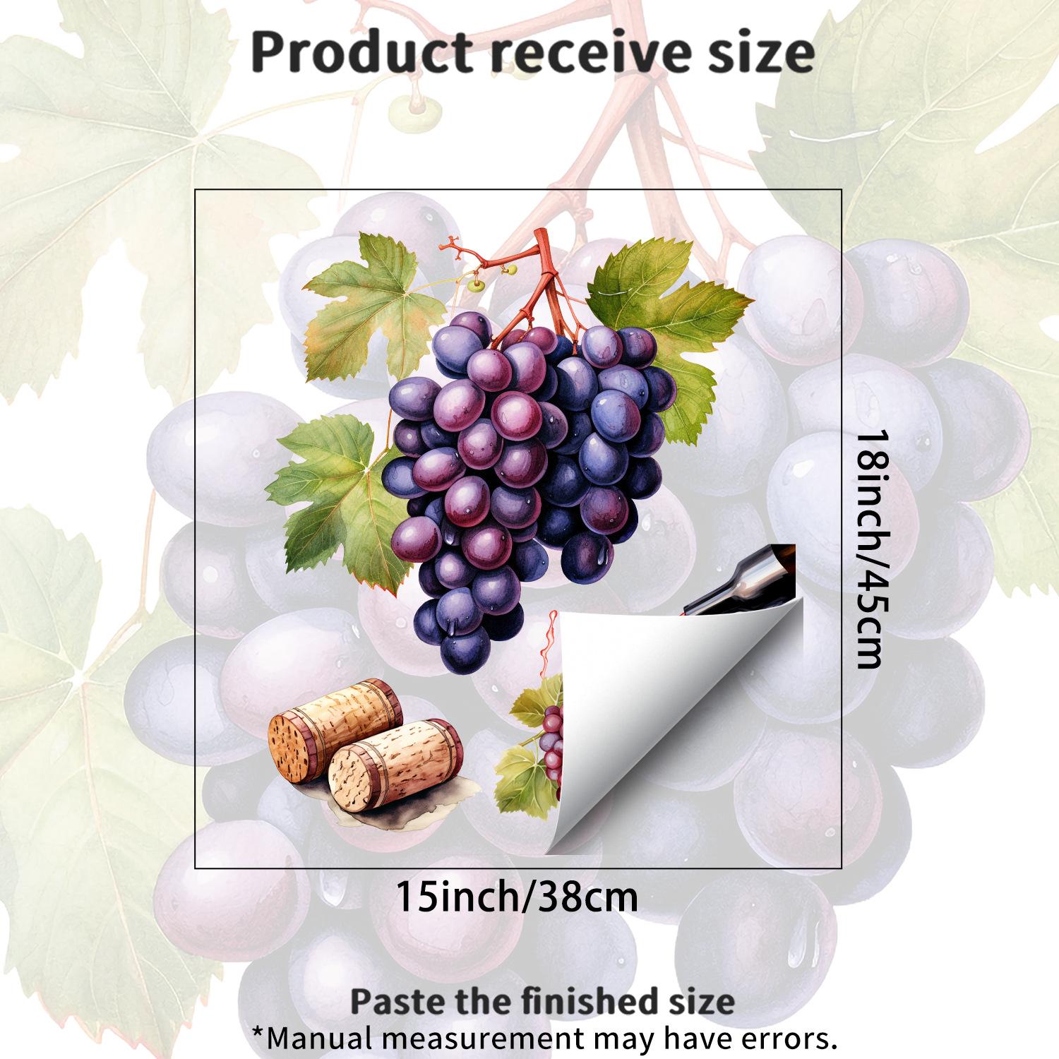 

Grape Wine Pouring Self-adhesive Living Room Kitchen Dining Room Wall Beautification Sticker